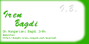 iren bagdi business card