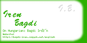 iren bagdi business card